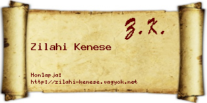 Zilahi Kenese névjegykártya